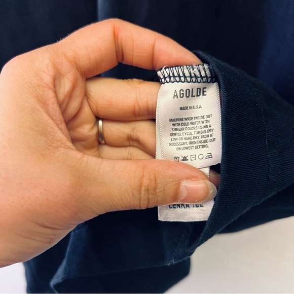 AGOLDE Lenka Black Tee Small - Picture 5 of 5